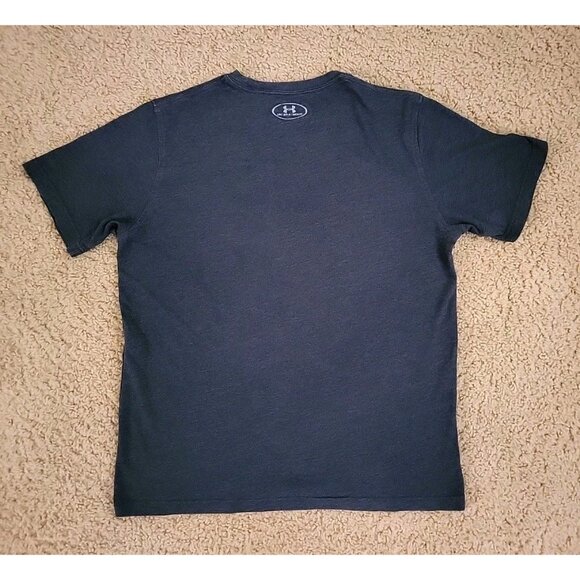 Under Armour Men's T-Shirt Short Sleeve Size L Athletic Graphic Logo Shirt Gray - Picture 8 of 13